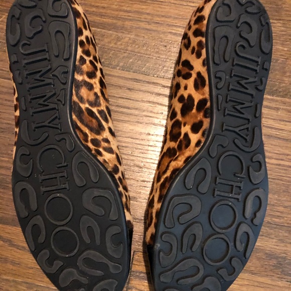 JIMMY CHOO Leopard pony patent-leather ballet flat - Picture 2 of 11